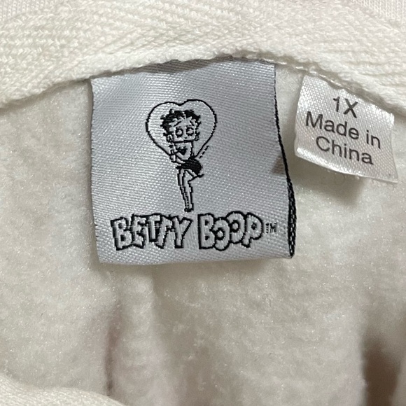 Santa Betty Boop Christmas Wreath Women Plus Size 1X Hoodie - Picture 4 of 7